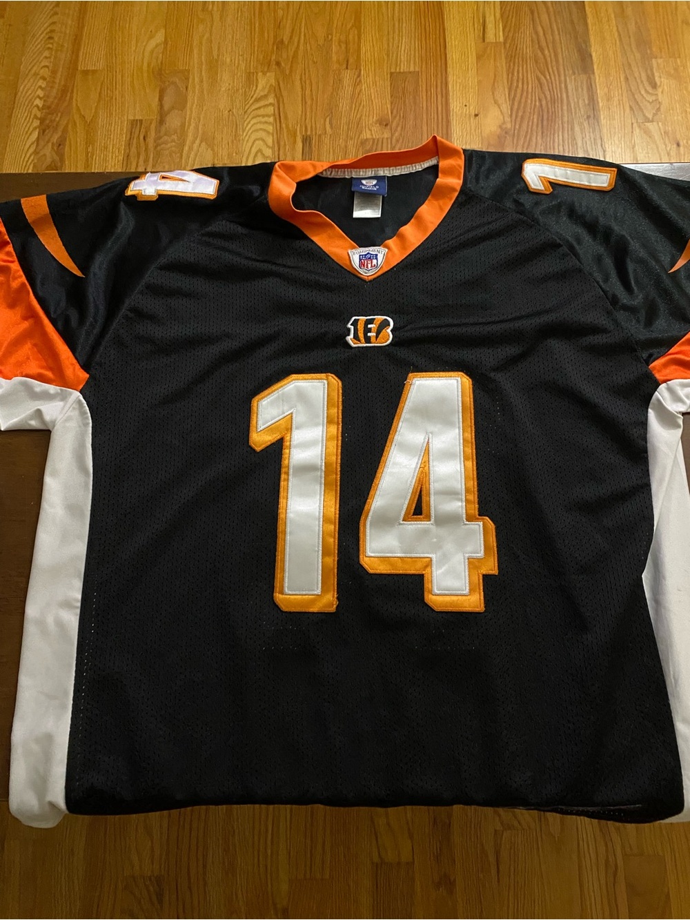 Reebok Black and Orange #14 Cincinnati-Inspired Football Jersey